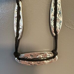 Silver and Black Necklace
